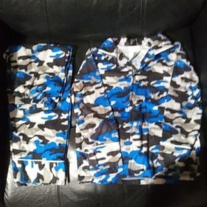 "Championship Gold" Boy's Blue Camo Pajamas Set